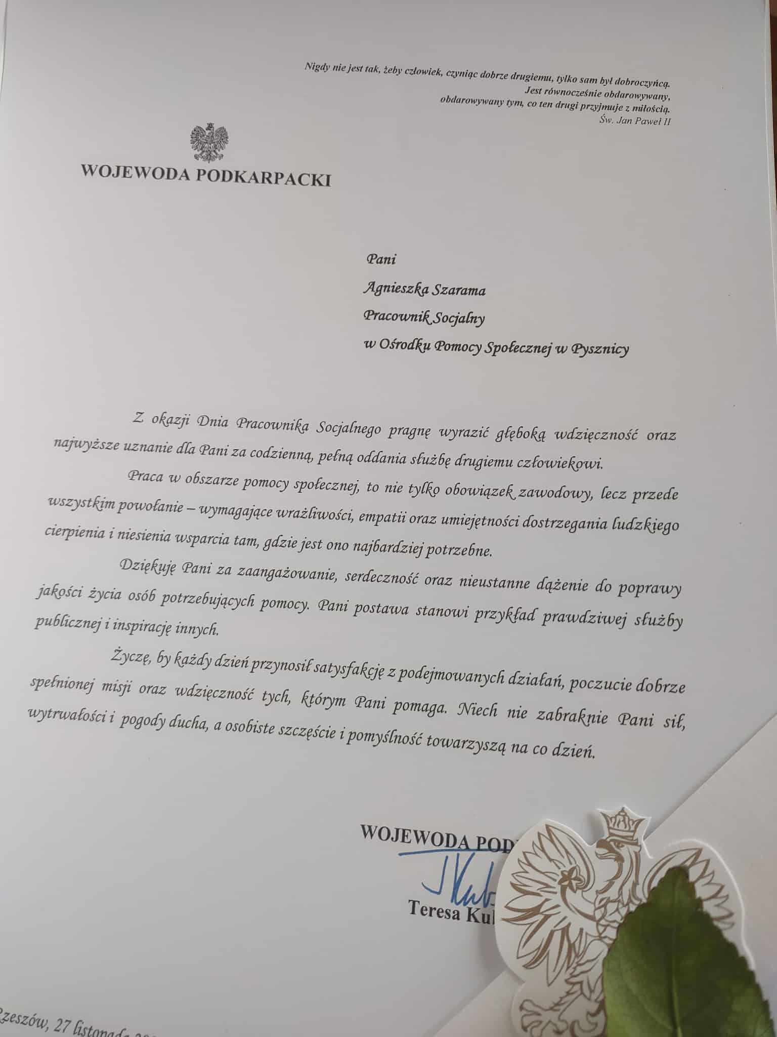 Wyróżnienie 2025 12 1