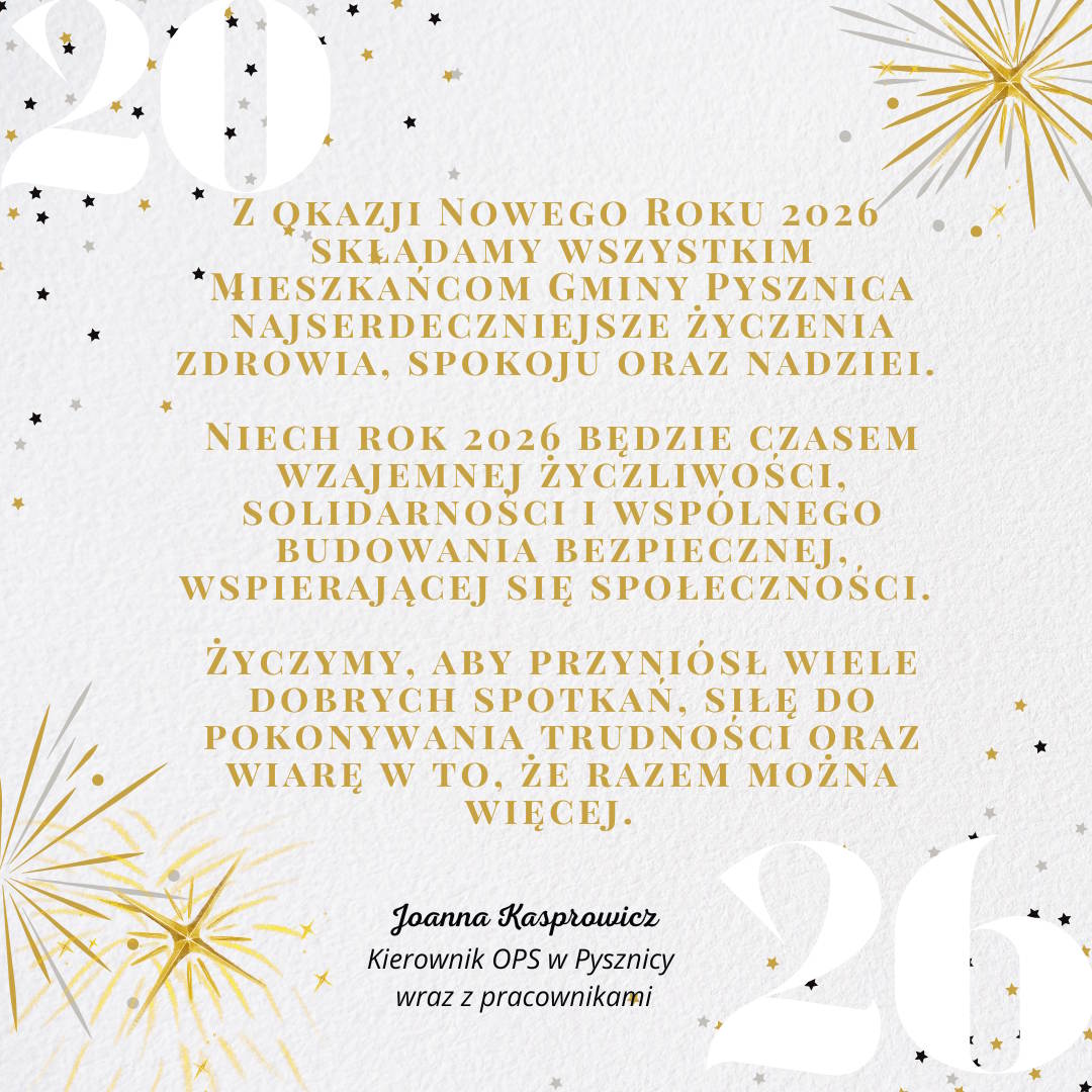 Zyczenia Nowy Rok 2026 rok