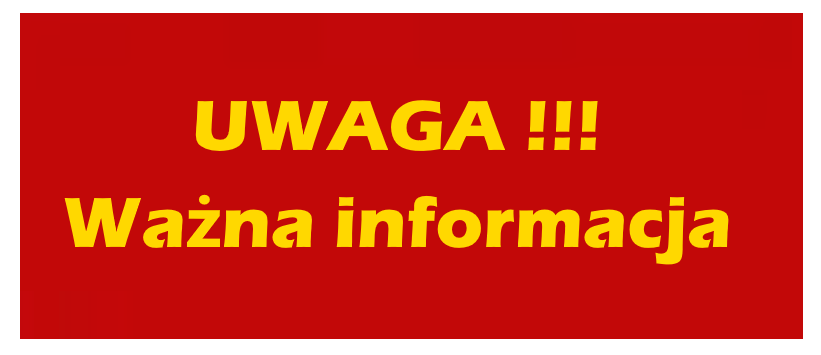 ważna informacja